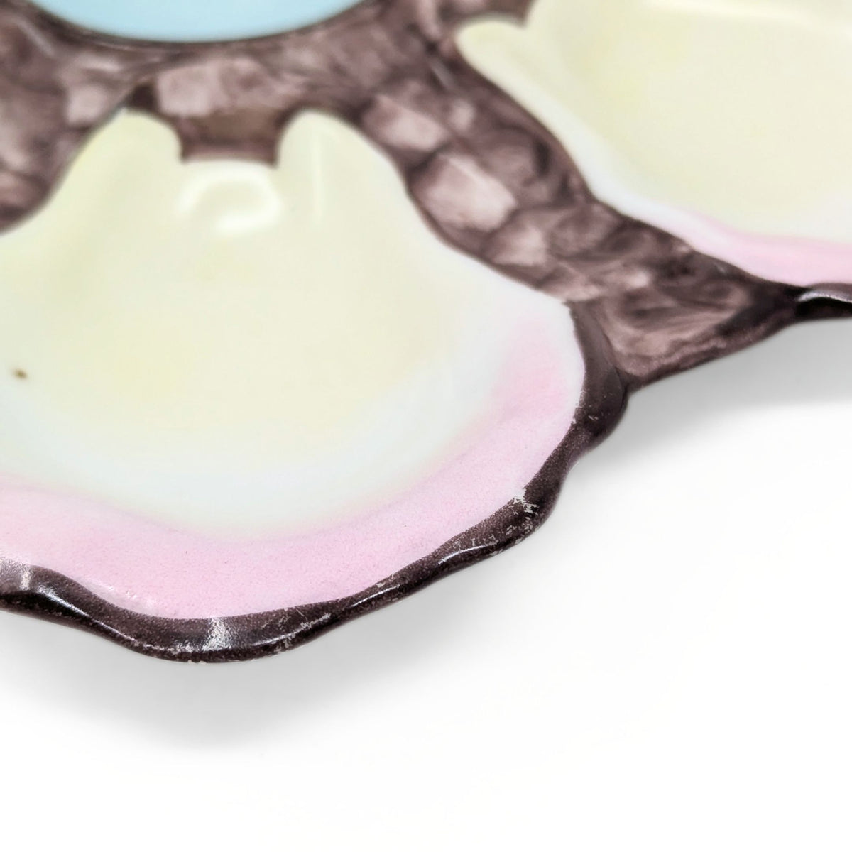 Antique 19th c. French Porcelain Oyster Plate