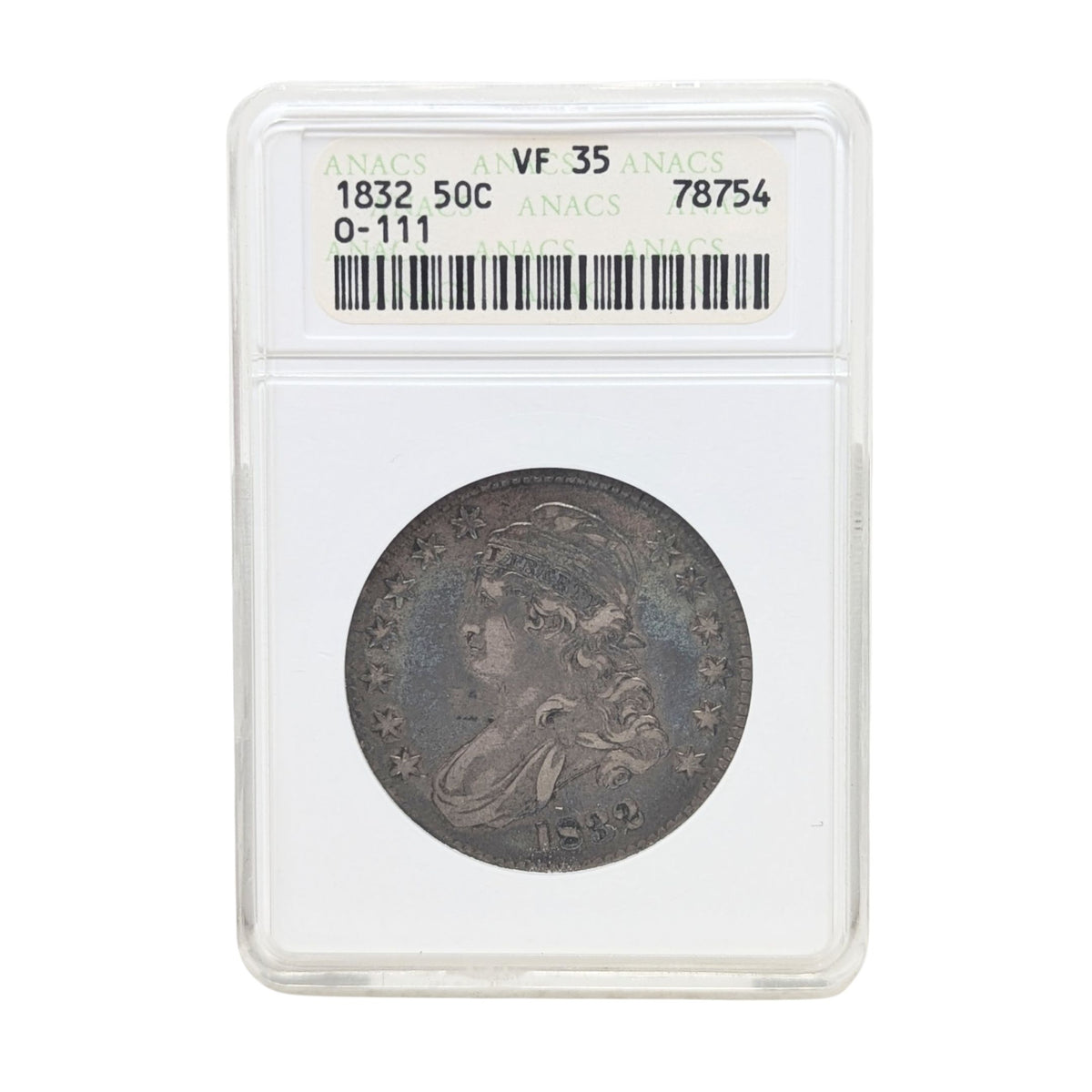 1832 ANACS VF35 Capped Bust Half Dollar