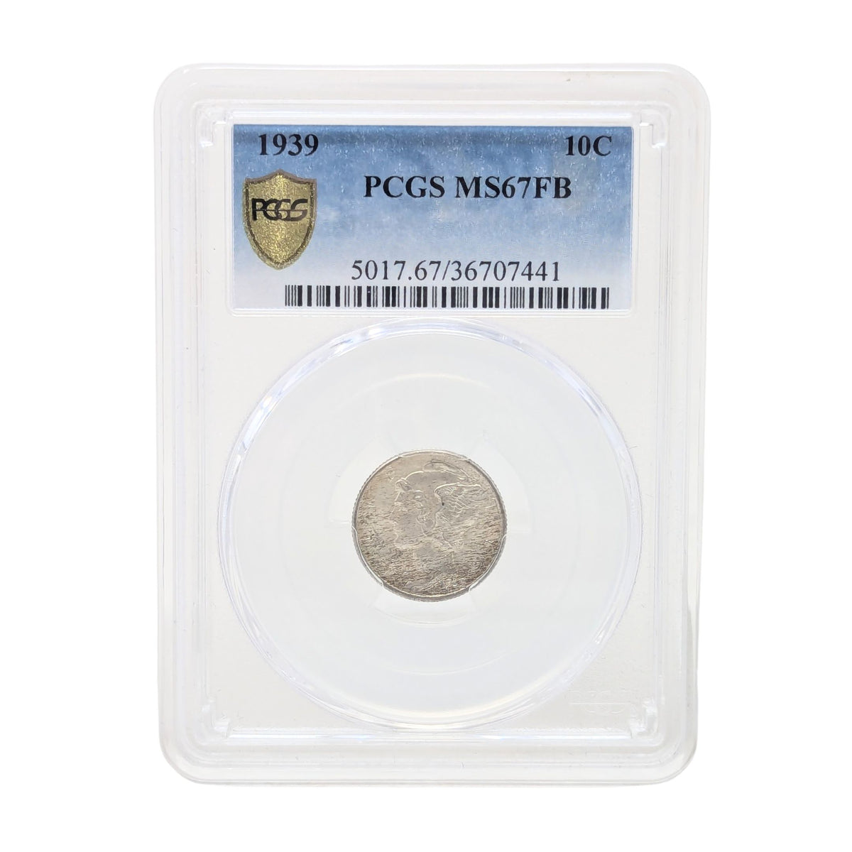 1939 PCGS MS67FB Mercury Dime