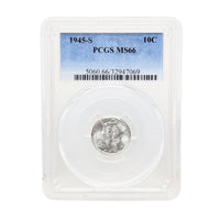 1945-S PCGS MS66 Mercury Dime