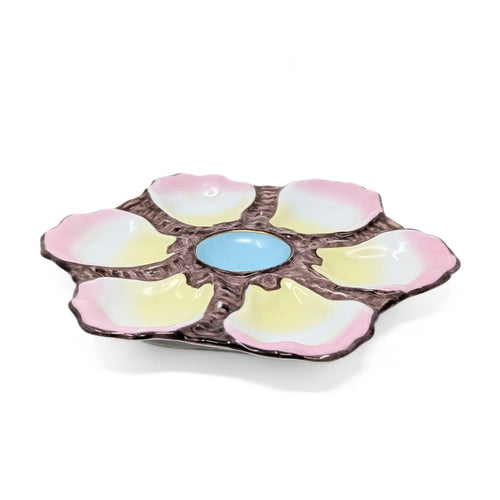 Antique 19th c. French Porcelain Oyster Plate