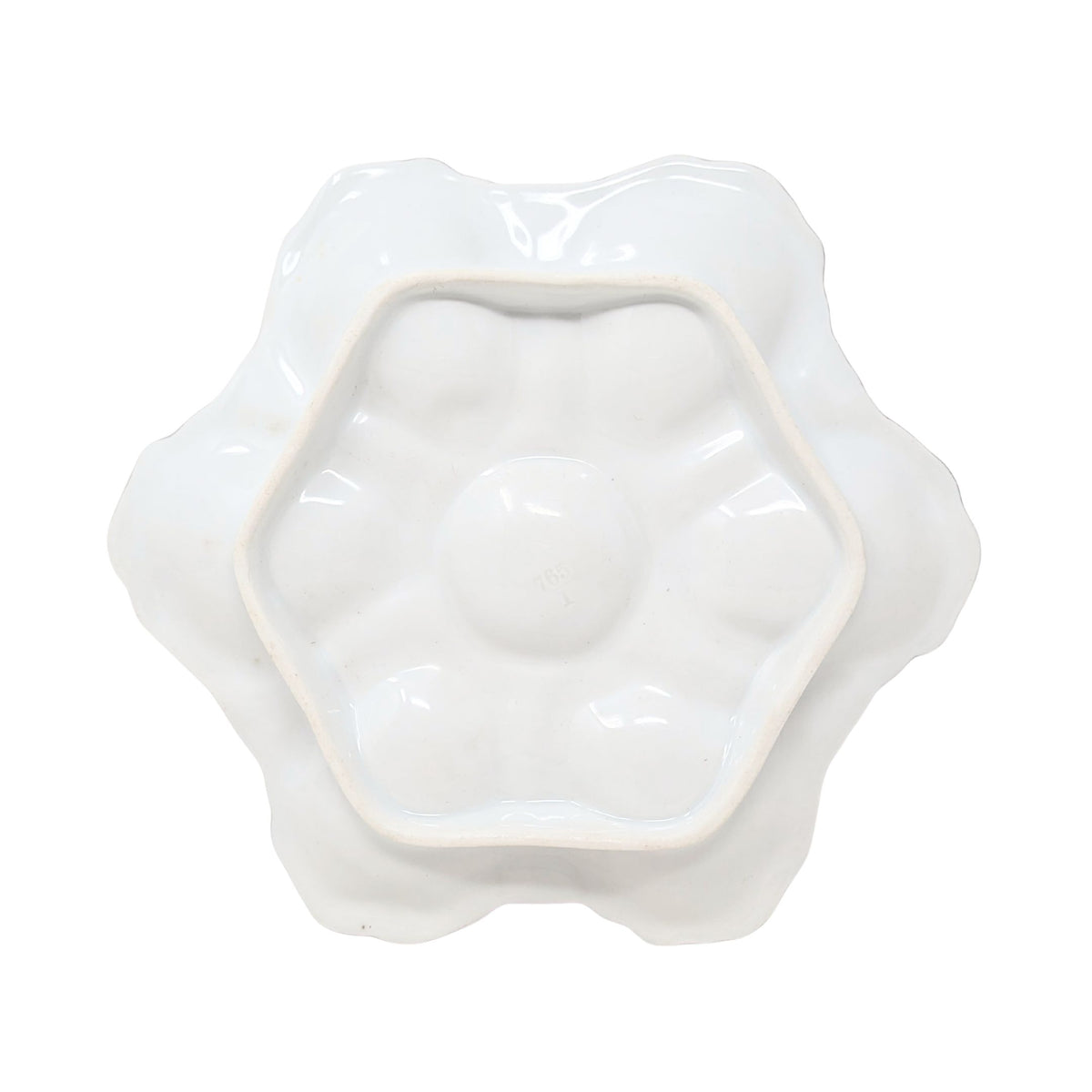 Antique 19th c. French Porcelain Oyster Plate