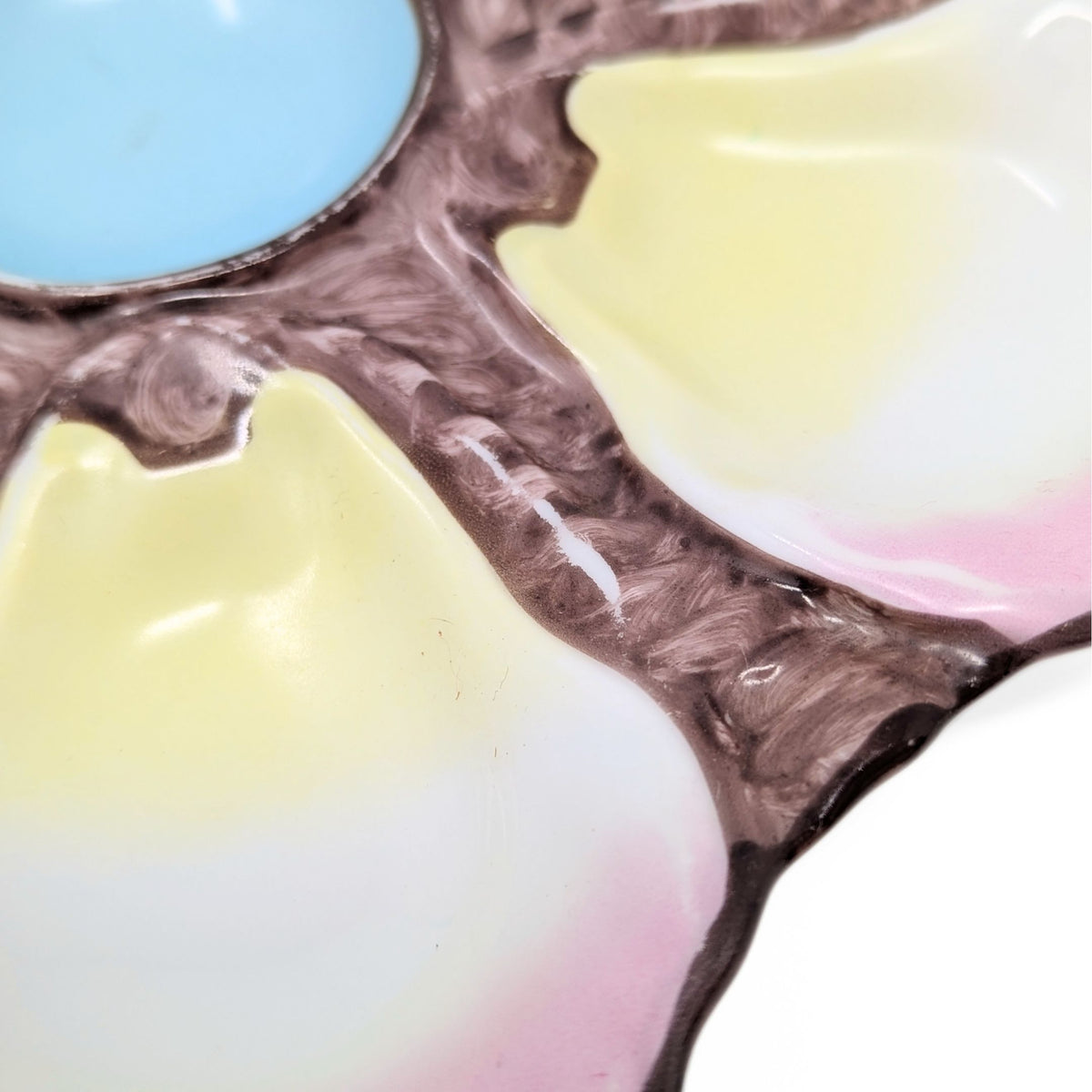 Antique 19th c. French Porcelain Oyster Plate