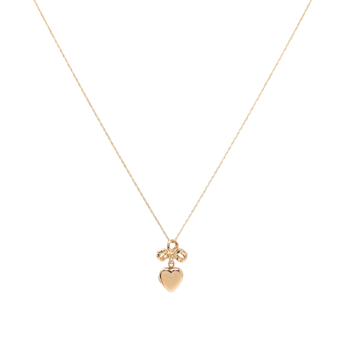 BA Ballou & Co 14K Gold Heart Locket 16” Necklace