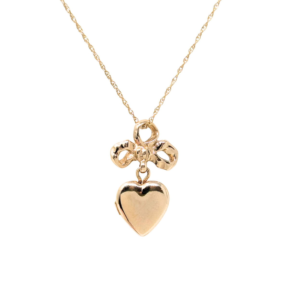 BA Ballou & Co 14K Gold Heart Locket 16” Necklace