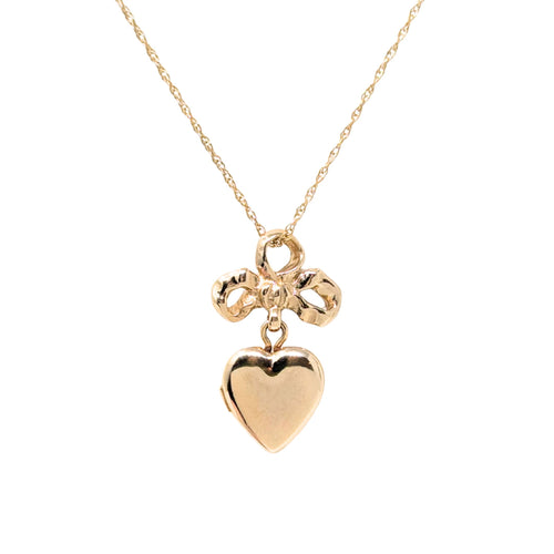 BA Ballou & Co 14K Gold Heart Locket 16” Necklace