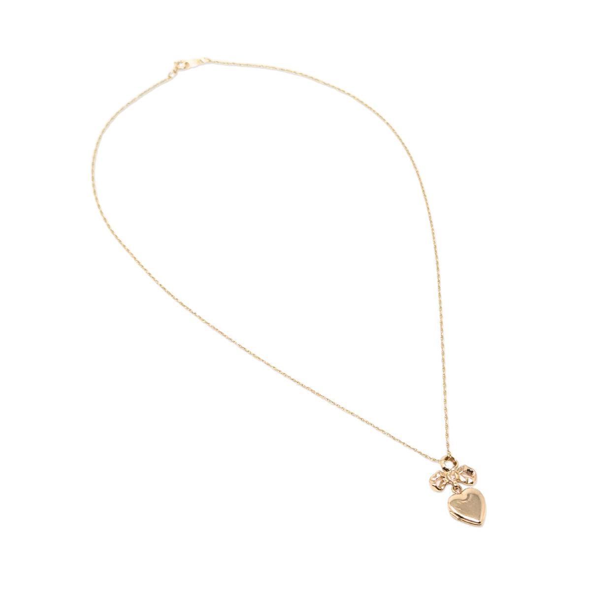BA Ballou & Co 14K Gold Heart Locket 16” Necklace