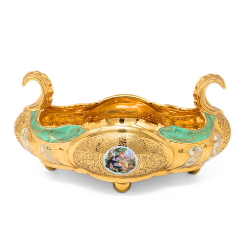 Victoria Czechoslovakia Porcelain Le Mieux 3pc Garniture Set