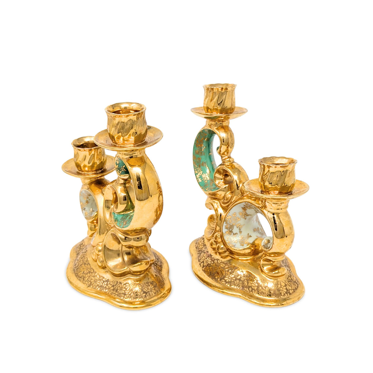 Victoria Czechoslovakia Porcelain Le Mieux 3pc Garniture Set