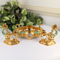 Victoria Czechoslovakia Porcelain Le Mieux 3pc Garniture Set