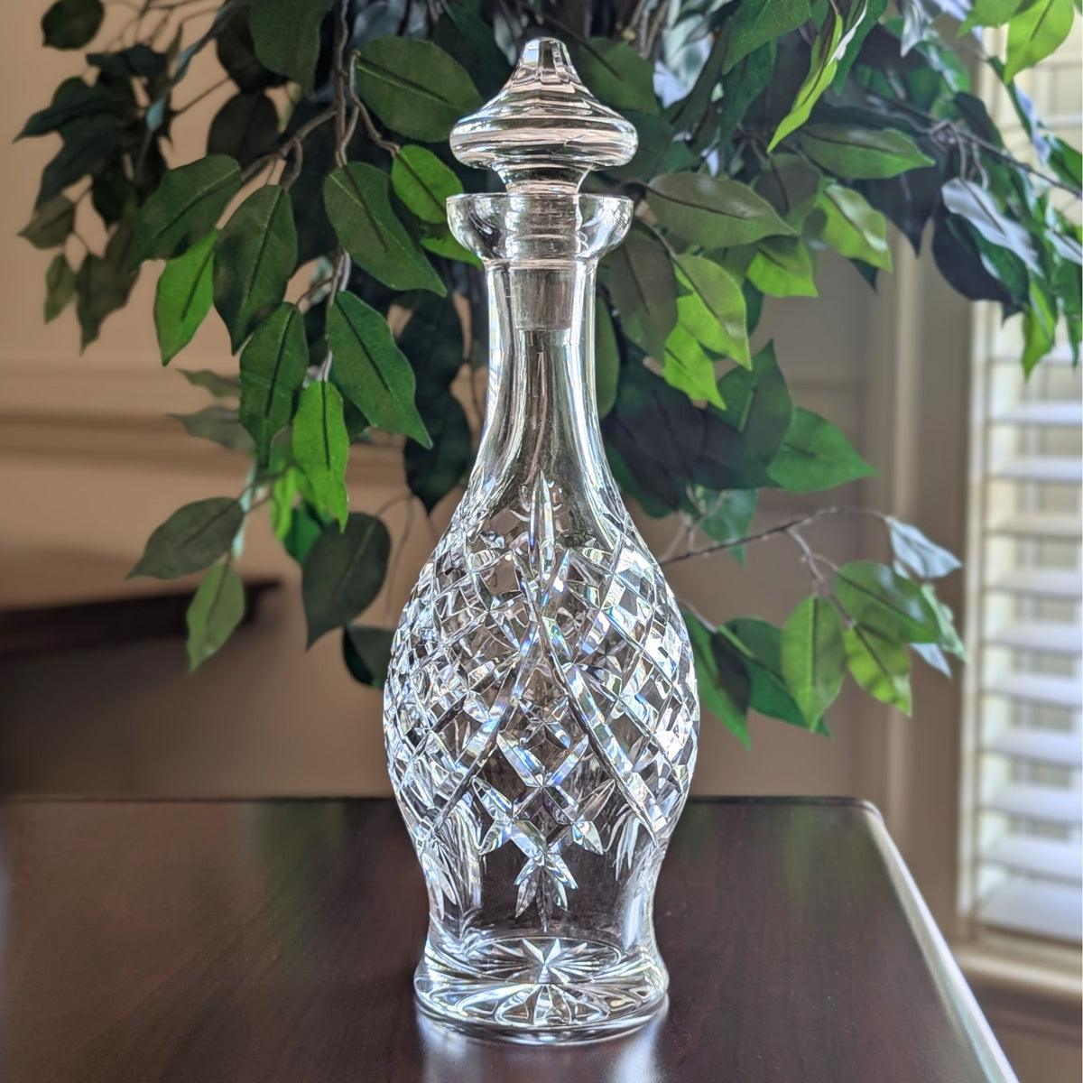 Waterford "Avoca" Crystal Wine Decanter & Stopper, 13"