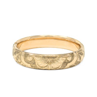 M.L. & Co Victorian Gold Filled Butterfly Repousse 14mm Bangle Bracelet