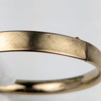 Edwardian 12K Gold Filled 8mm Cartouche Hinged Bangle Bracelet