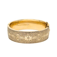 Binder Brothers 1920’s 12K Gold Filled 19mm Hinged Bangle Bracelet