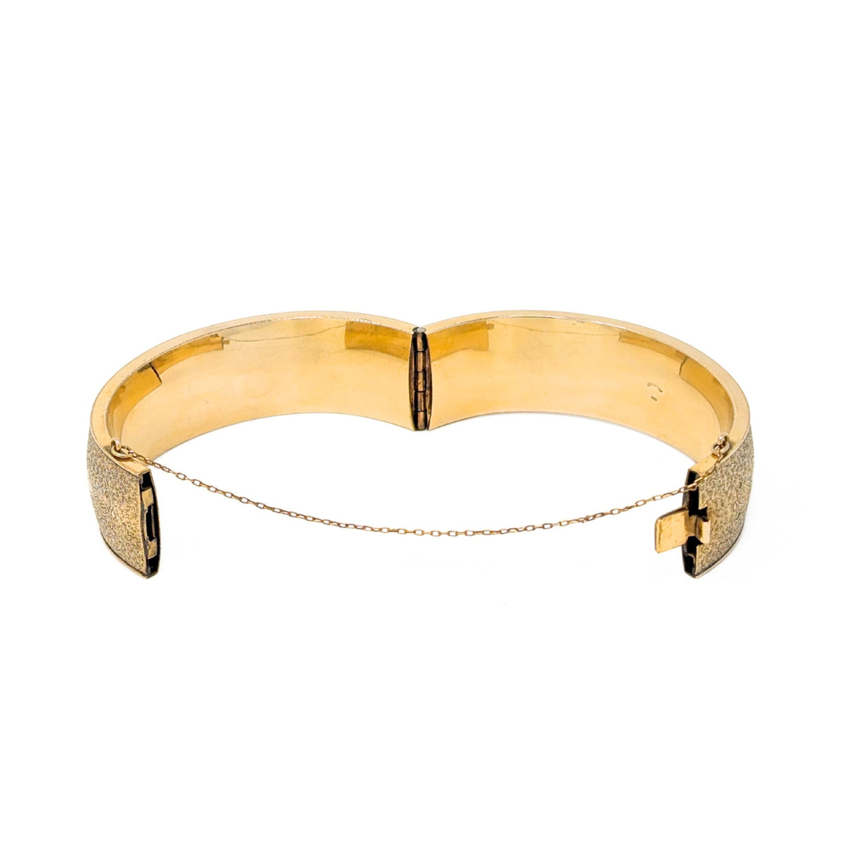 Binder Brothers 1920’s 12K Gold Filled 19mm Hinged Bangle Bracelet