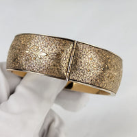 Binder Brothers 1920’s 12K Gold Filled 19mm Hinged Bangle Bracelet