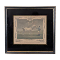 R. Houston Pair of Antique Horse Racing Framed Mezzotints (22.25" x 21")