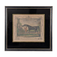 R. Houston Pair of Antique Horse Racing Framed Mezzotints (22.25" x 21")