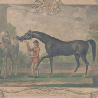 R. Houston Pair of Antique Horse Racing Framed Mezzotints (22.25" x 21")