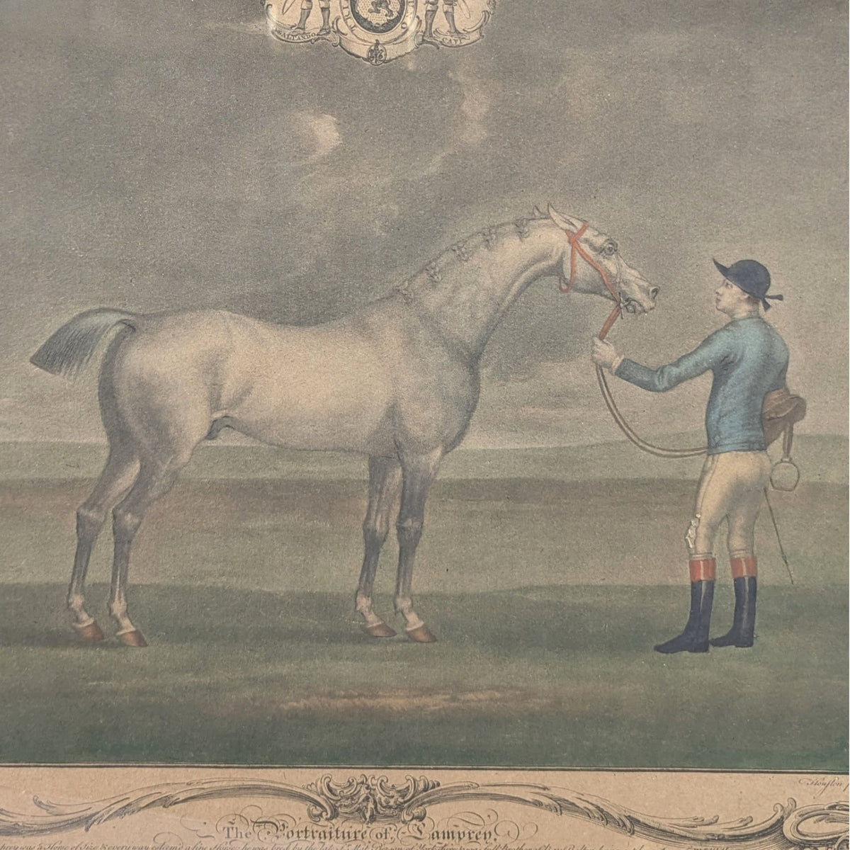 R. Houston Pair of Antique Horse Racing Framed Mezzotints (22.25" x 21")