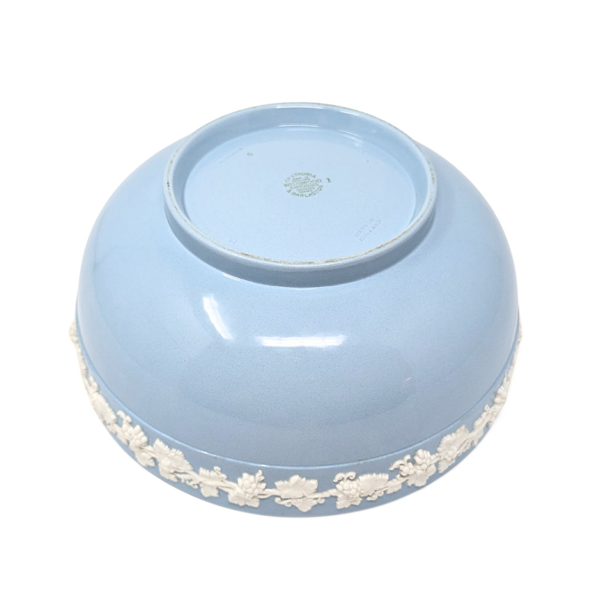 Wedgwood Queensware Cream Color on Lavender 9" Salad Bowl, Smooth Edge