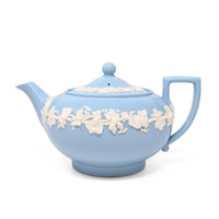 Wedgwood Queensware Cream Color on Lavender Teapot, Smooth Edge