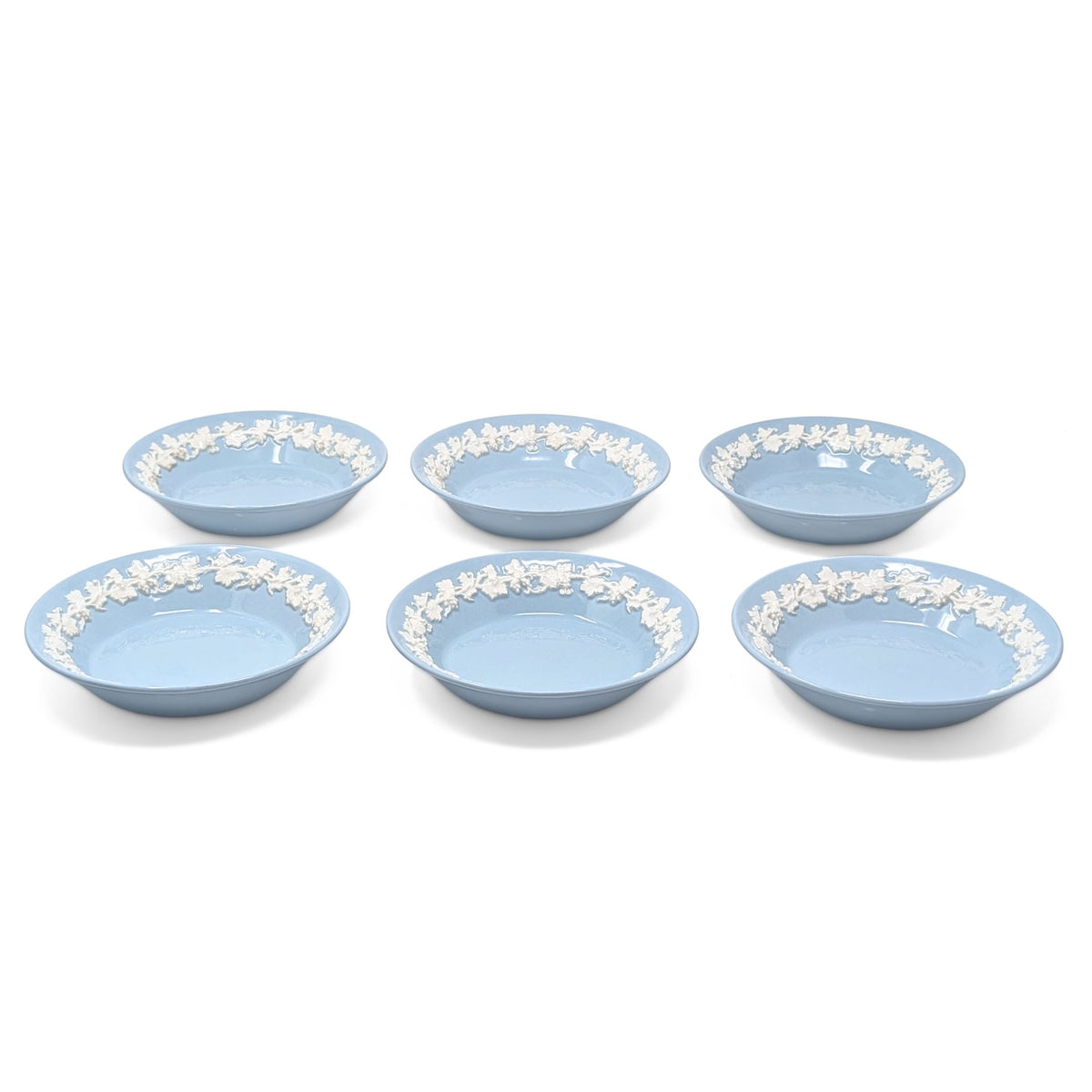 Wedgwood Queensware Cream Color on Lavender Berry/Dessert Bowls (6)