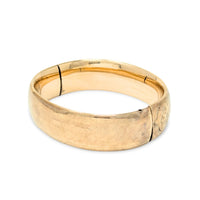 Antique Gold Filled 18mm “E.C.” Monogramed Repousse Hinged Bangle Bracelet