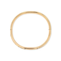 Art Deco 12K Gold Filled 5.9mm Cartouche Etched Hinged Bangle Bracelet