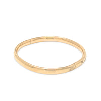 Art Deco 12K Gold Filled 5.9mm Cartouche Etched Hinged Bangle Bracelet
