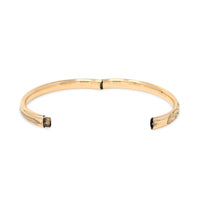 R.F.S. Victorian High Relief Repousse Hinged Bangle Bracelet, "MW" Monogram