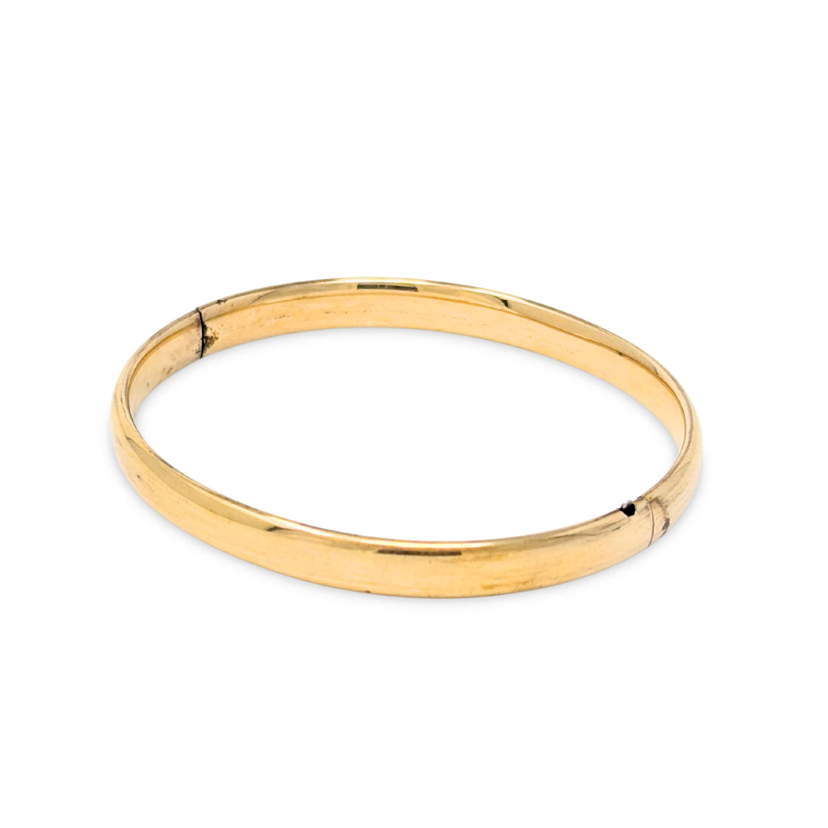 Edwardian 12K Gold Filled Etched 6mm Hinged Bangle Bracelet