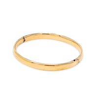 Edwardian 12K Gold Filled Etched 6mm Hinged Bangle Bracelet