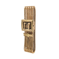 Victorian Gold Filled 30mm Buckle Slide Mesh Adjustable Bracelet