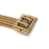 Victorian Gold Filled 30mm Buckle Slide Mesh Adjustable Bracelet