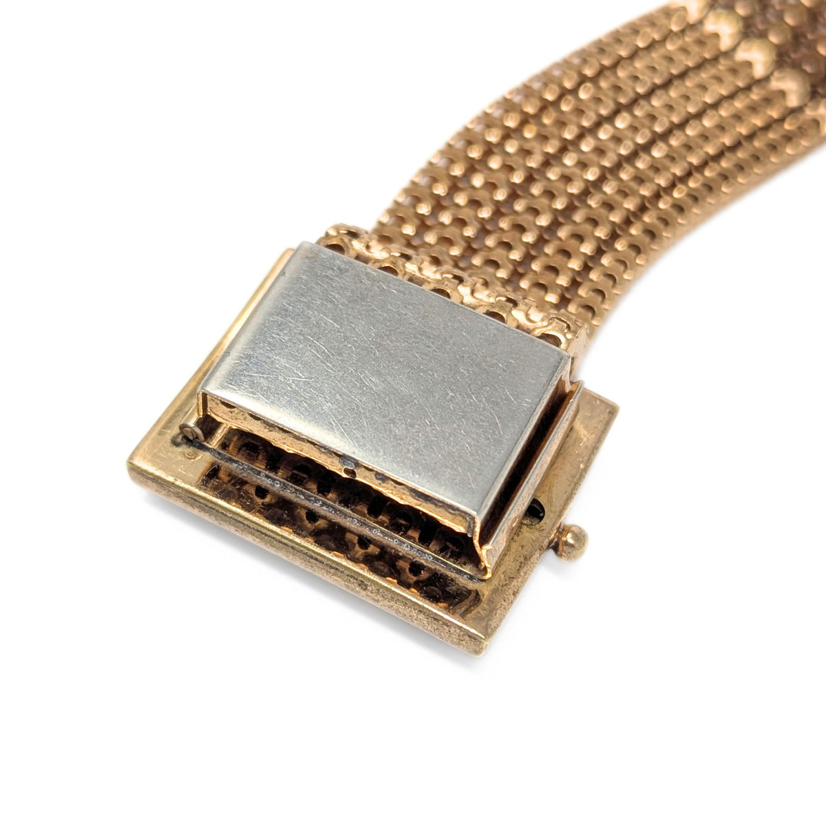 Victorian Gold Filled 30mm Buckle Slide Mesh Adjustable Bracelet