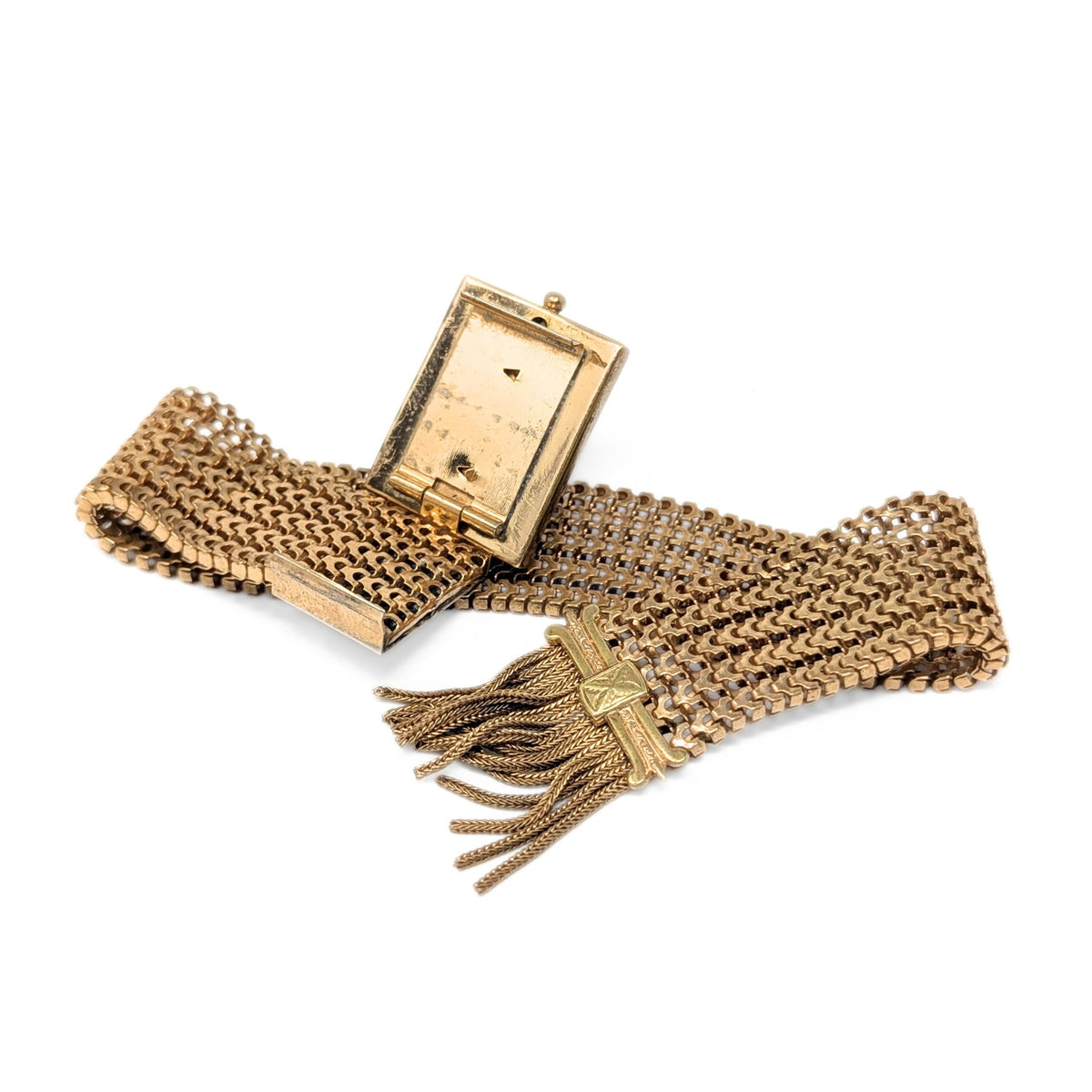 Victorian Gold Filled 30mm Buckle Slide Mesh Adjustable Bracelet