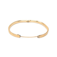 B.A. Ballou 1950’s 12K Gold Filled Hinged Baby Bangle Bracelet, "TLB" Monogram