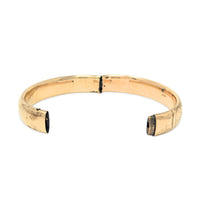 B.B. Co. Edwardian Gold Filled Repousse 12mm Hinged Bangle Bracelet