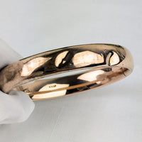 B.B. Co. Edwardian Gold Filled Repousse 12mm Hinged Bangle Bracelet