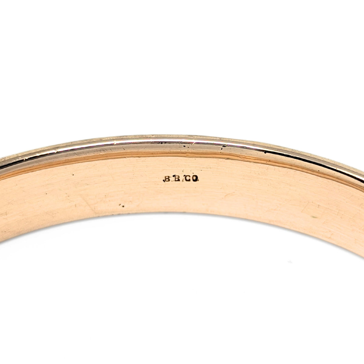 B.B. Co. Edwardian Gold Filled Repousse 12mm Hinged Bangle Bracelet