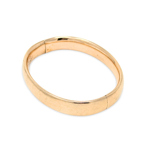 Fontneau & Cook Edwardian X-Mas 1906 11mm Gold Filled Hinged Bangle Bracelet