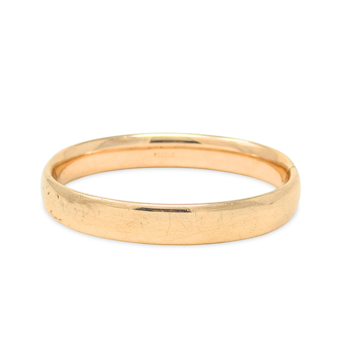 Fontneau & Cook Edwardian X-Mas 1906 11mm Gold Filled Hinged Bangle Bracelet