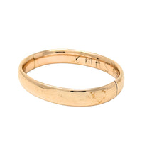 Fontneau & Cook Edwardian X-Mas 1906 11mm Gold Filled Hinged Bangle Bracelet