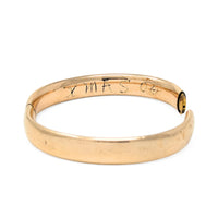 Fontneau & Cook Edwardian X-Mas 1906 11mm Gold Filled Hinged Bangle Bracelet