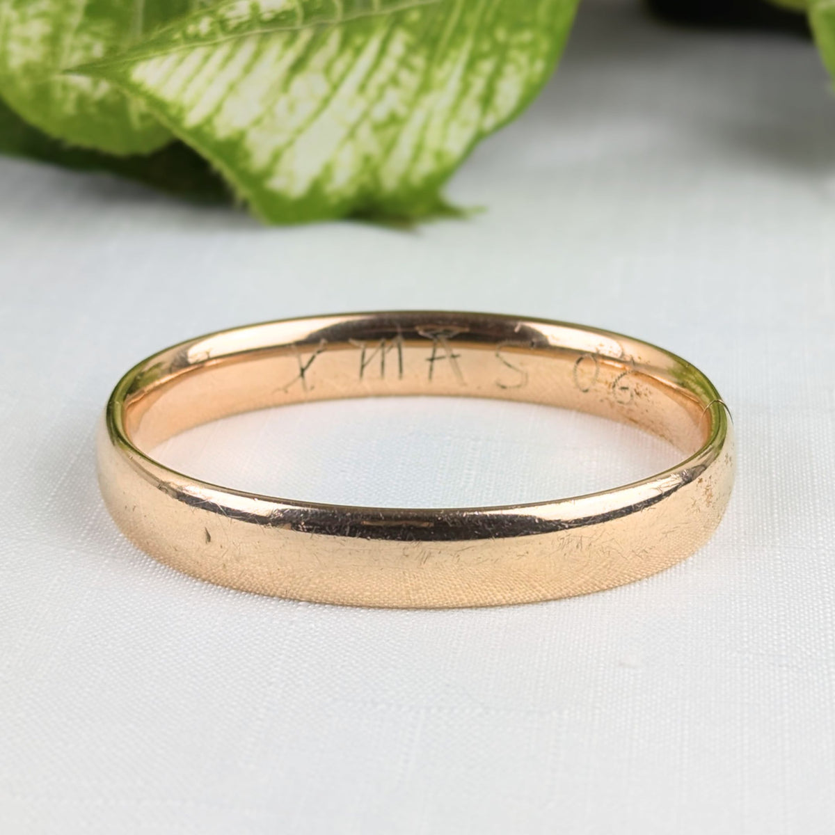 Fontneau & Cook Edwardian X-Mas 1906 11mm Gold Filled Hinged Bangle Bracelet