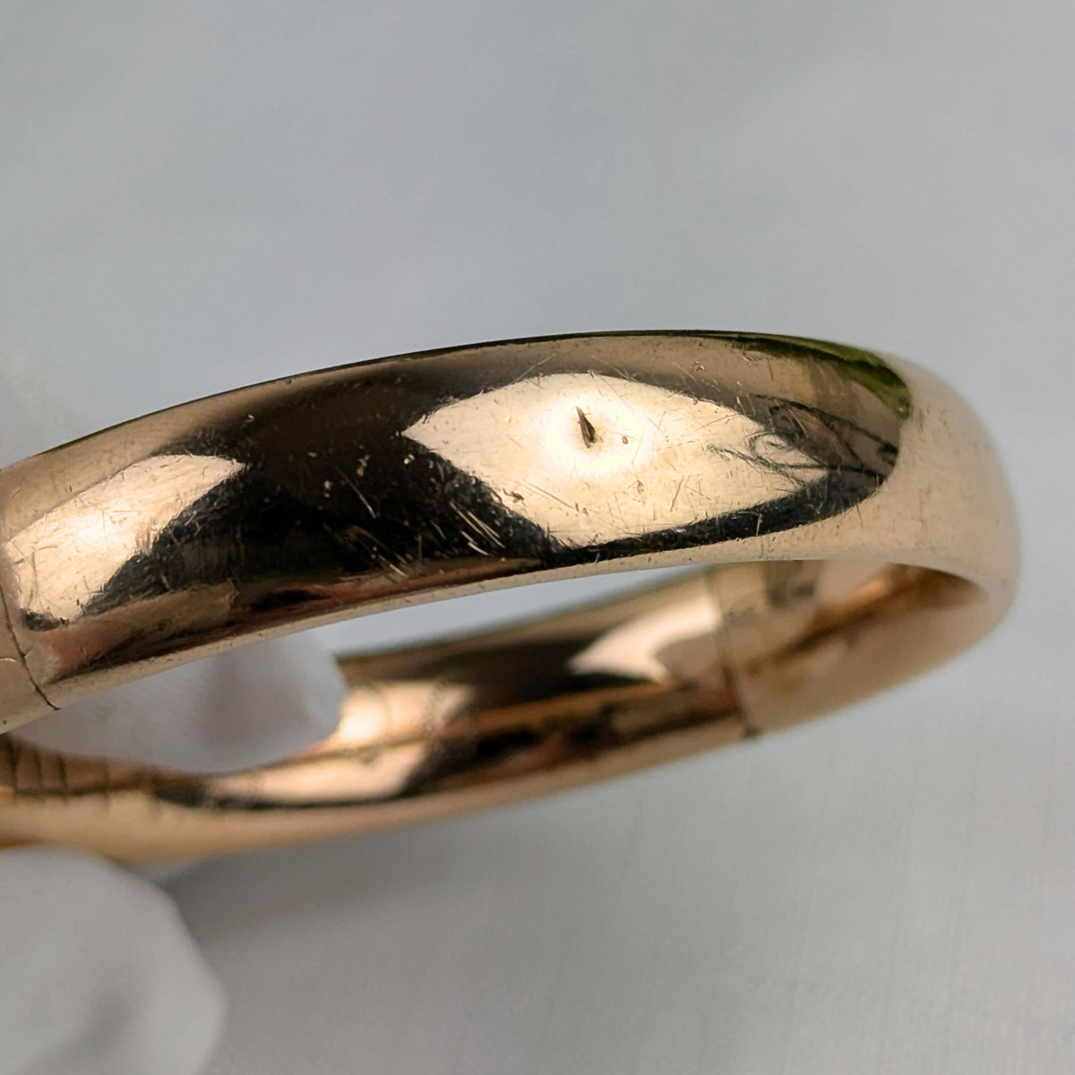 Fontneau & Cook Edwardian X-Mas 1906 11mm Gold Filled Hinged Bangle Bracelet