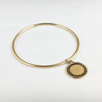 B.A. Ballou Vintage 2.2mm 12K Gold Filled “G” Charm Bangle Bracelet