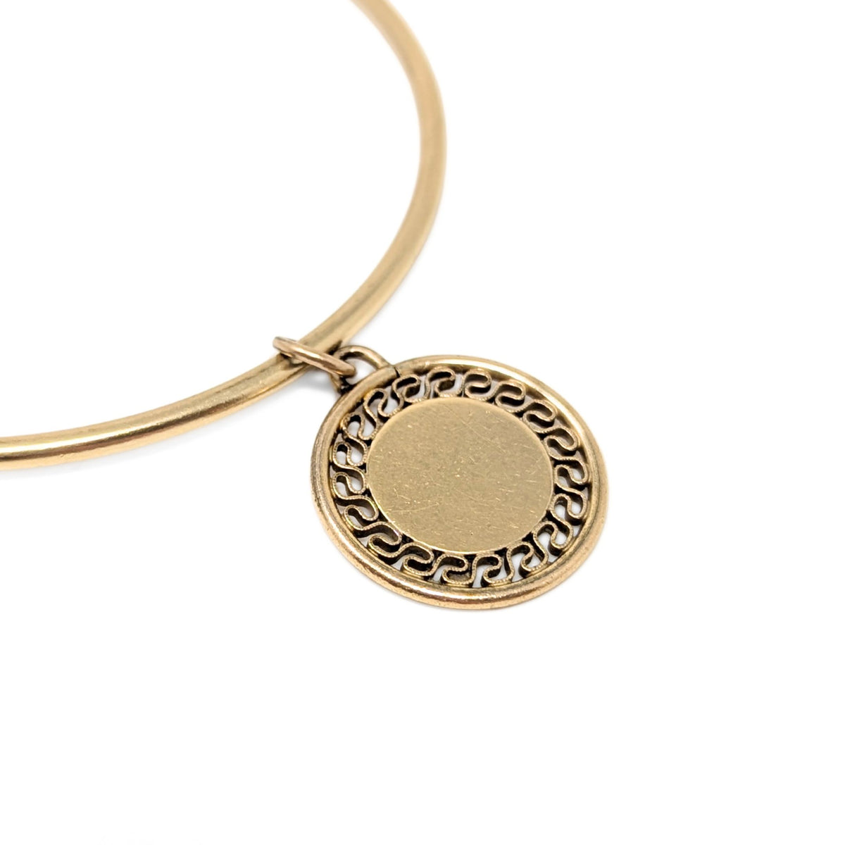 B.A. Ballou Vintage 2.2mm 12K Gold Filled “G” Charm Bangle Bracelet