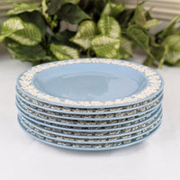Wedgwood Queensware Cream Color on Lavender 10" Dinner Plates (8)